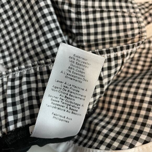 T by Talbots Performance Golf Athleisure Gingham Skirt Skort Black White LP L P - Picture 10 of 10